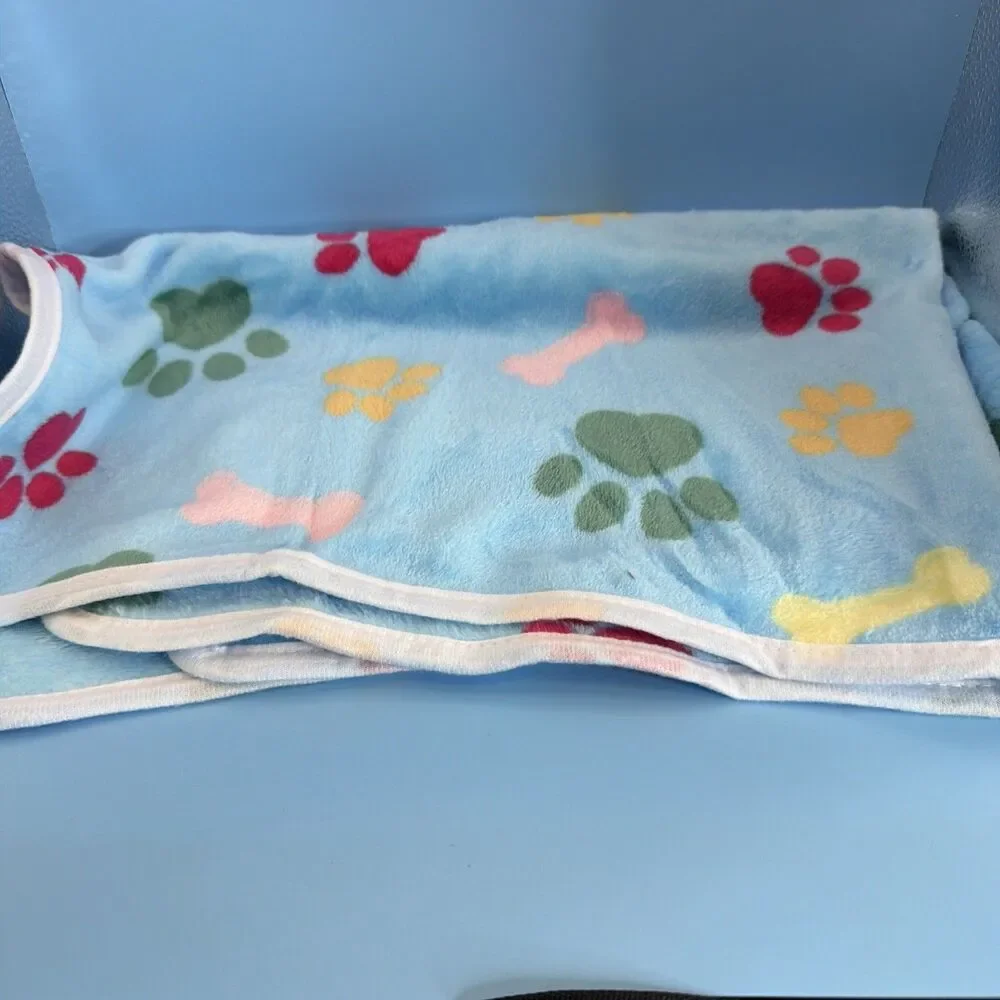 Pet Blanket 18x30 Blue multicolor Super Soft